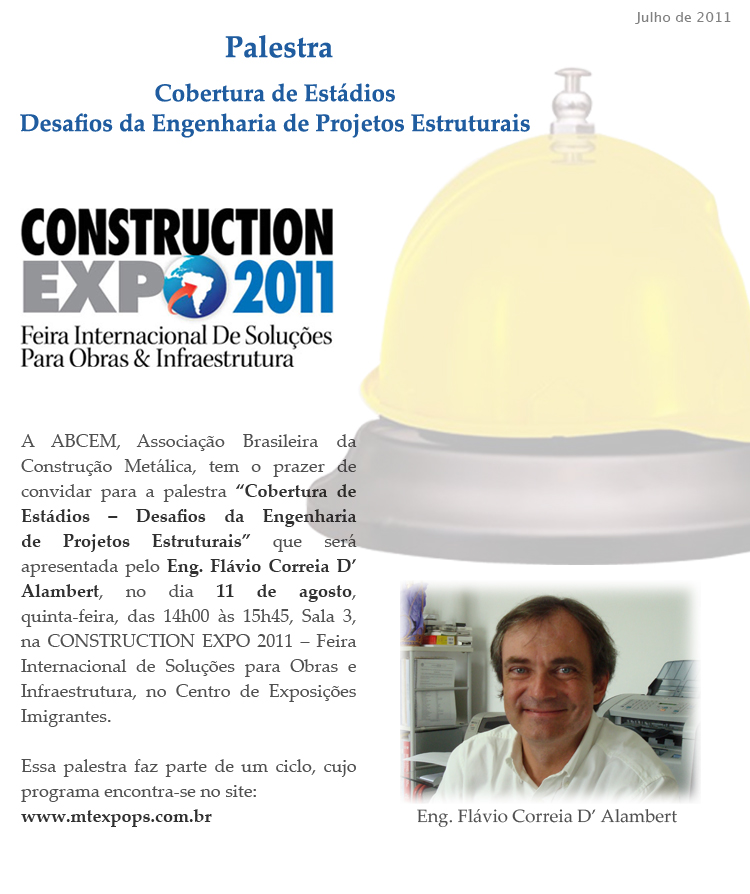 Palestra: Cobertura de Est�dios - Desafios da Engenharia de Projetos Estruturais