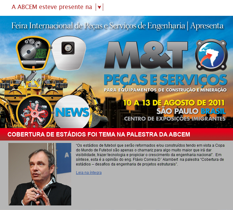Feira Internacional de Pe�as e Servi�os de Engenharia | Apresentou - M&T Pe�as e Servi�os