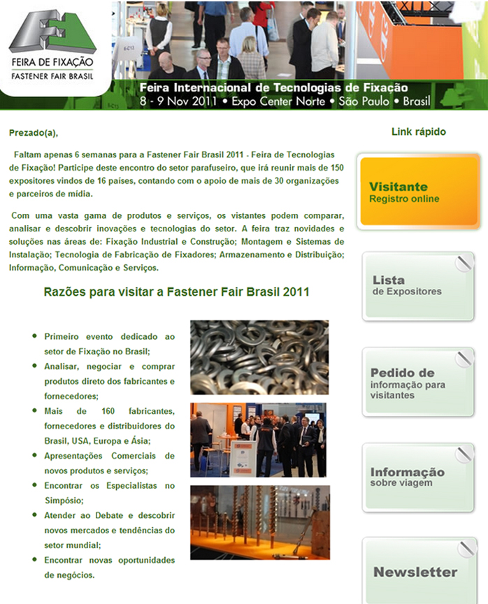 Feira de Fixa��o - Fastener Fair Brasil | Feira Internacional de Tecnologias de Fixa��o