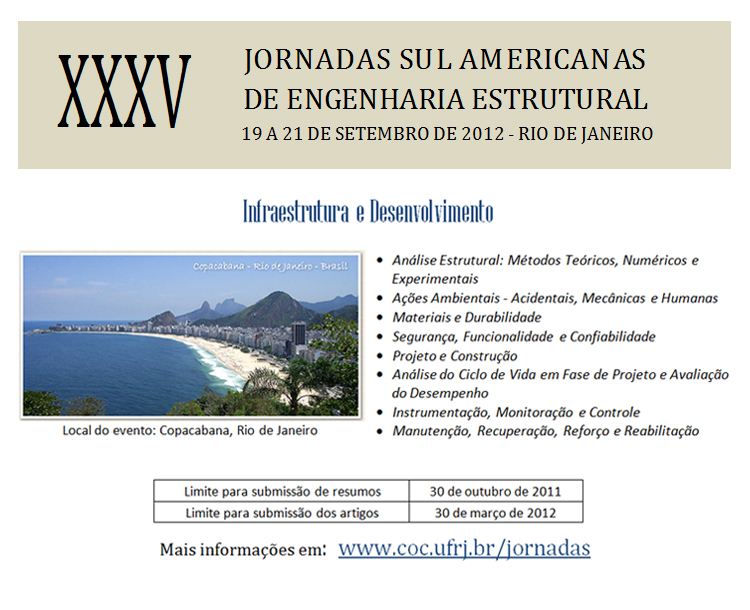 XXXV Jornadas Sul Americanas de Engenharia Estrutural