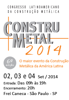 Construmetal 2014 - 02 a 04 de setembro de 2014 - Frei Caneca - São Paulo - SP